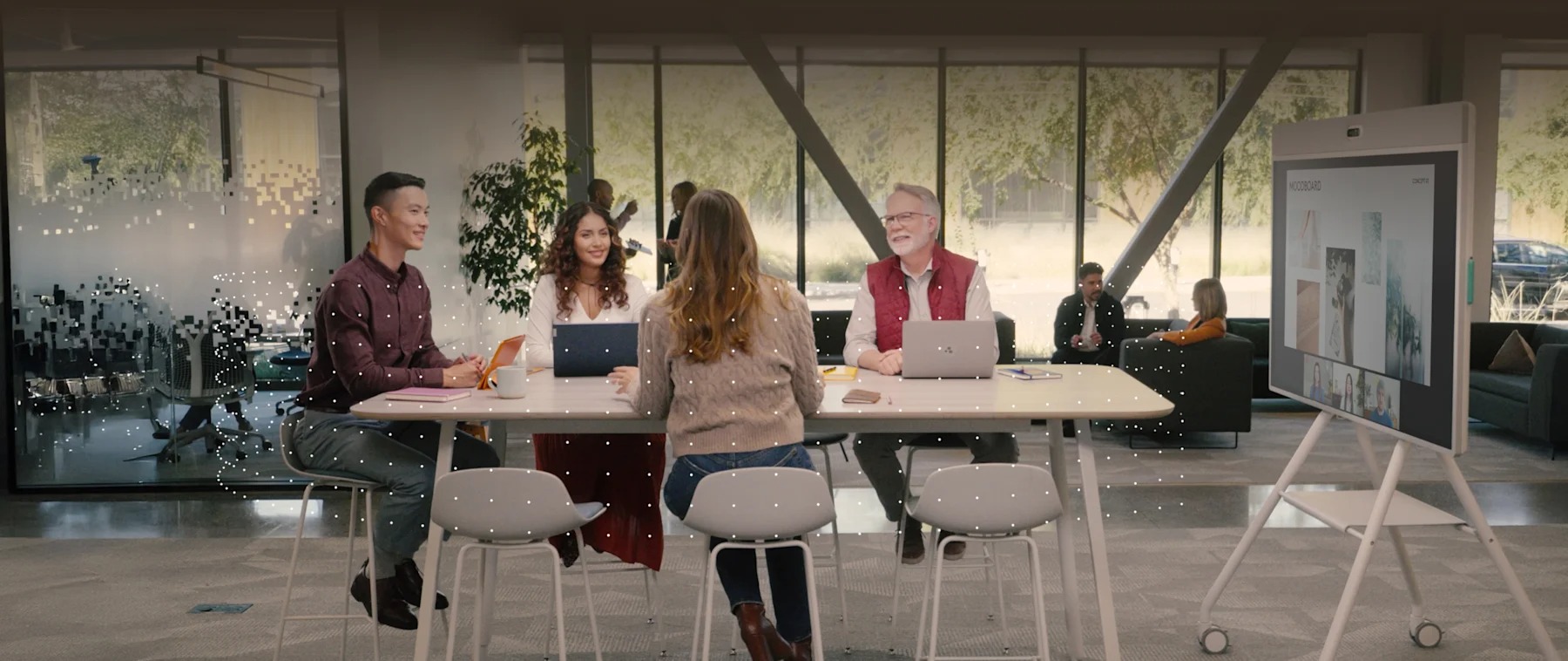 Logitech Rally Board 65 in a hybrid meeting room